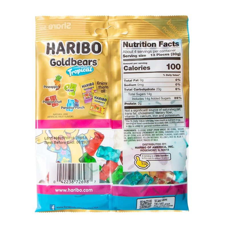 Haribo® Limited Edition Goldbears® Tropical Gummi Candy 4oz