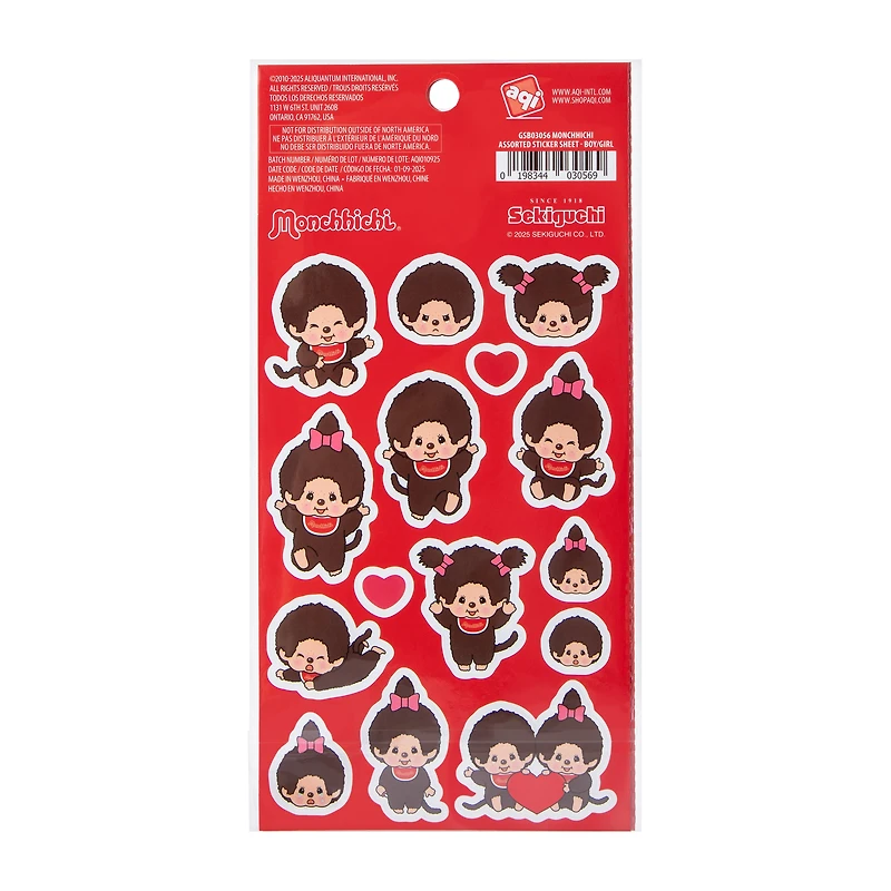 Monchhichi® Assorted Sticker Sheet 4-Pack