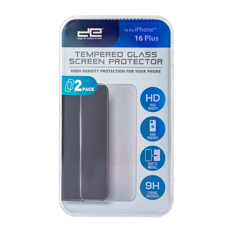 iPhone 16 Plus® HD Clarity Tempered Glass 2-Pack