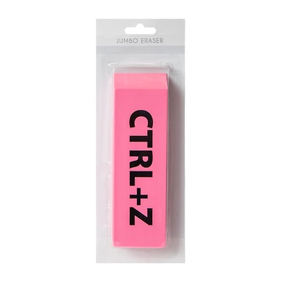 Whoops Jumbo Pink Eraser 1.92in x 6.10in
