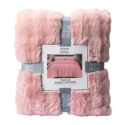 Bubble Faux Fur Comforter