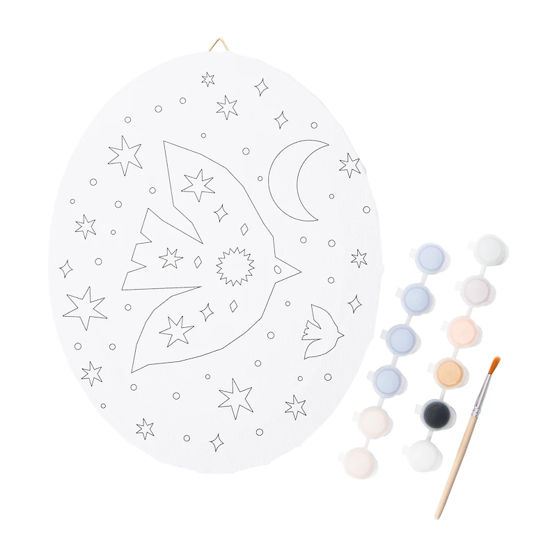 Hanging Oval Canvas Art Set 8in x 10in