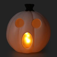 Halloween Flame Glow® White Pumpkin