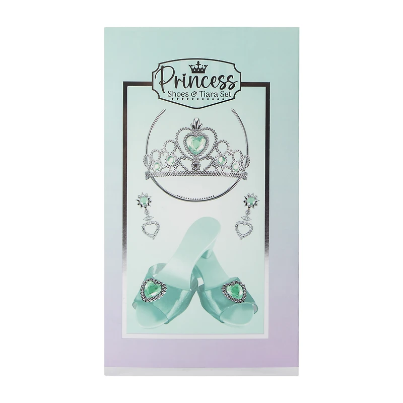 Sparkle Stars Blue Princess Shoes & Tiara Set
