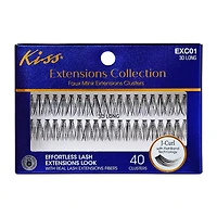 Kiss® Extensions Collection Faux Mink Extension Clusters 3D Long 40-Pack