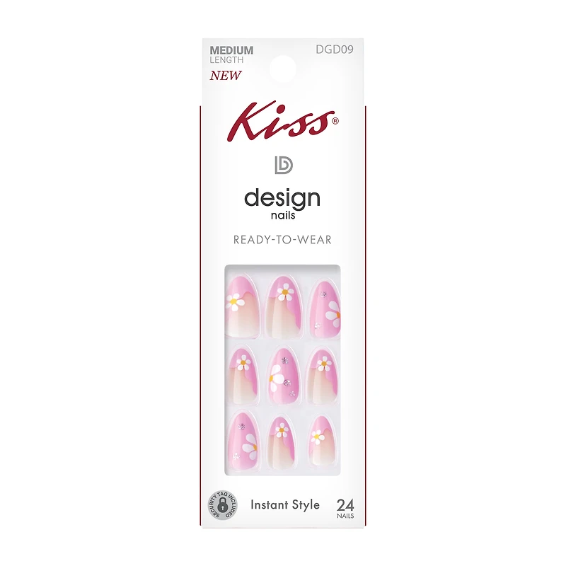 Kiss® Design Nails Medium Length 24-Pack