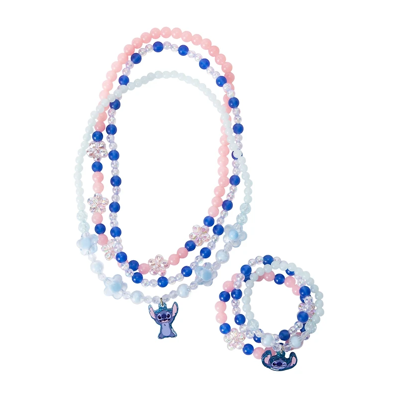Disney Stitch Necklace & Bracelet Set