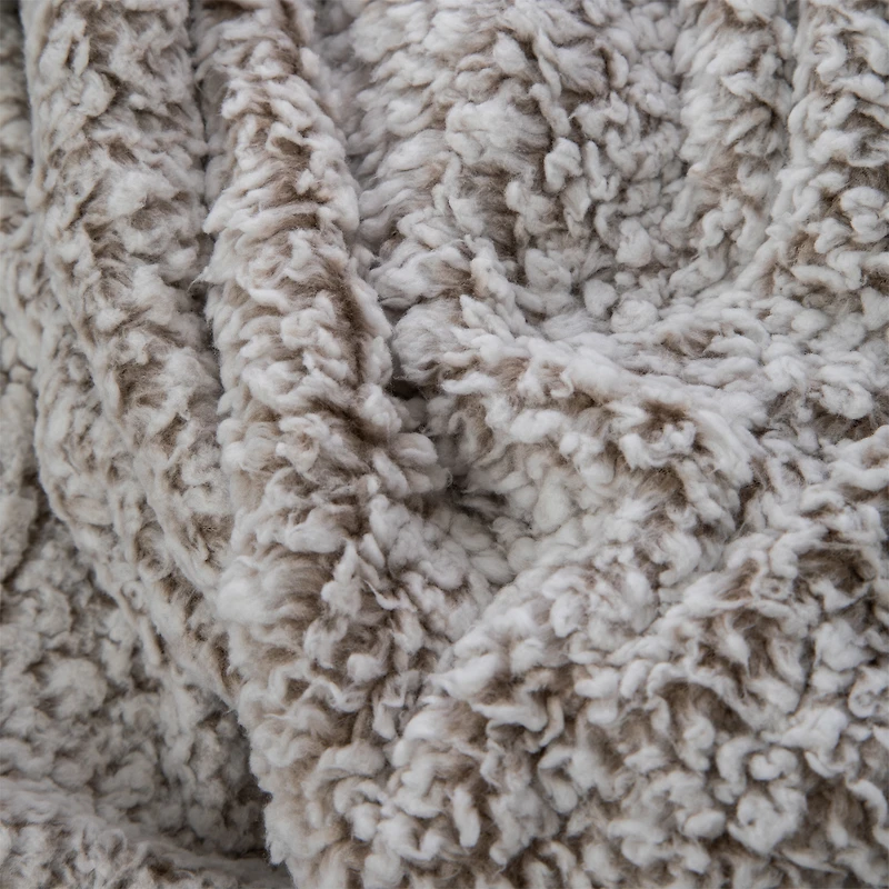 Luxe Collection Marled Sherpa Blanket 50inx60in