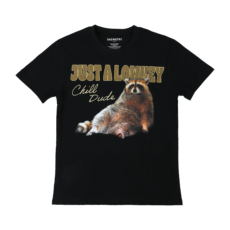 Raccoon Chill Dude Graphic Tee