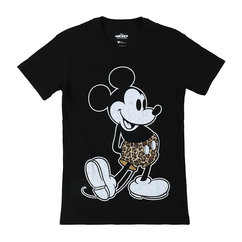 Disney Mickey And Friends Leopard Print Graphic Tee