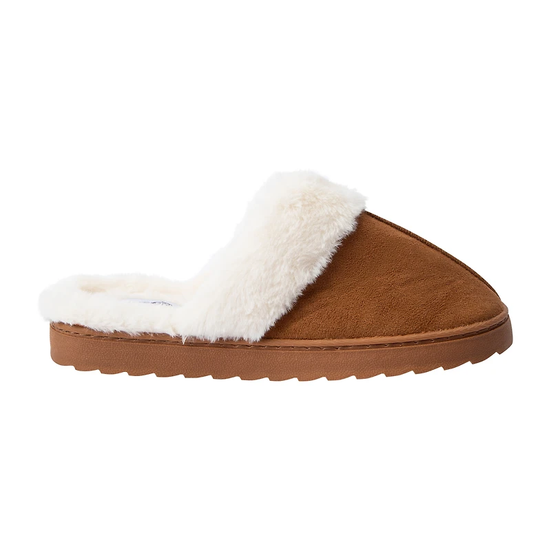 Juniors Fur Scuff Slippers