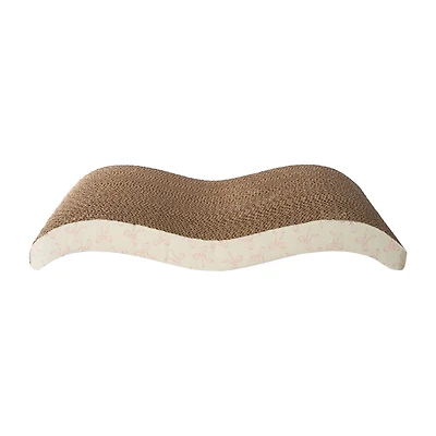 Printed Wave Cat Scratcher With Catnip