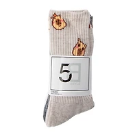 Juniors Rib Crew Socks 5-Pairs