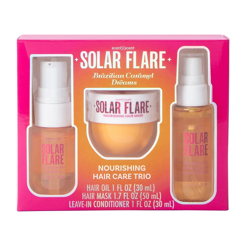 Solar Flare Brazilian Caramel Dreams Nourishing Hair Care Trio