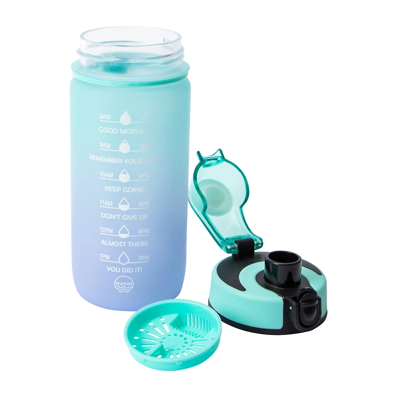 Mayim Dual Tone Light Blue Kid's Motivational Bottle 18oz