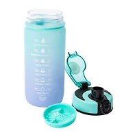 Mayim Dual Tone Light Blue Kid's Motivational Bottle 18oz