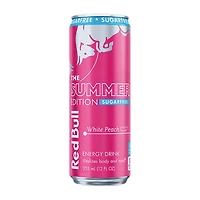 Red Bull Summer Edition White Peach Sugarfree Energy Drink 12oz