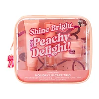 Shine Bright, Peachy Delight! Holiday Lip Care Trio