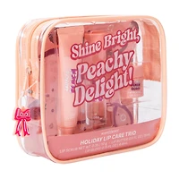 Shine Bright, Peachy Delight! Holiday Lip Care Trio