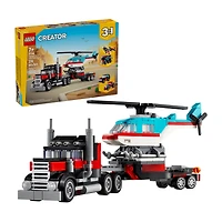 LEGO® Creator™ 3-In-1 Flatbed Truck With Helicopter Building Toy