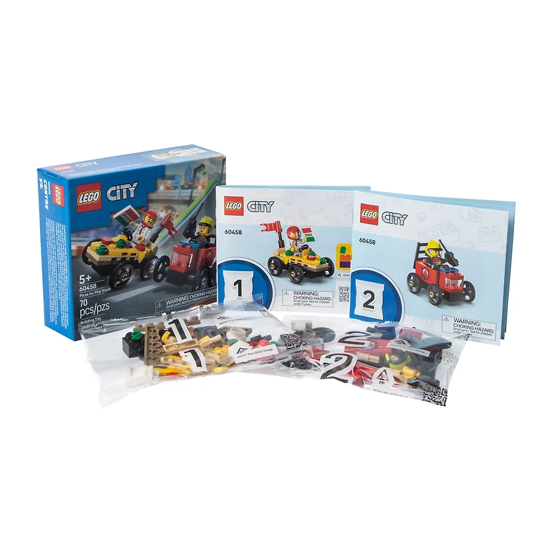 LEGO® City Pizza Vs. Fire Truck Building Toy