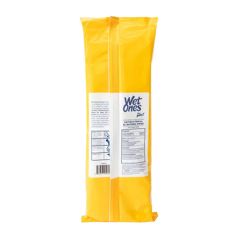 Wet Ones For Pets!™ Tropical Splash Antibacterial XL Bathing 10-Wipes