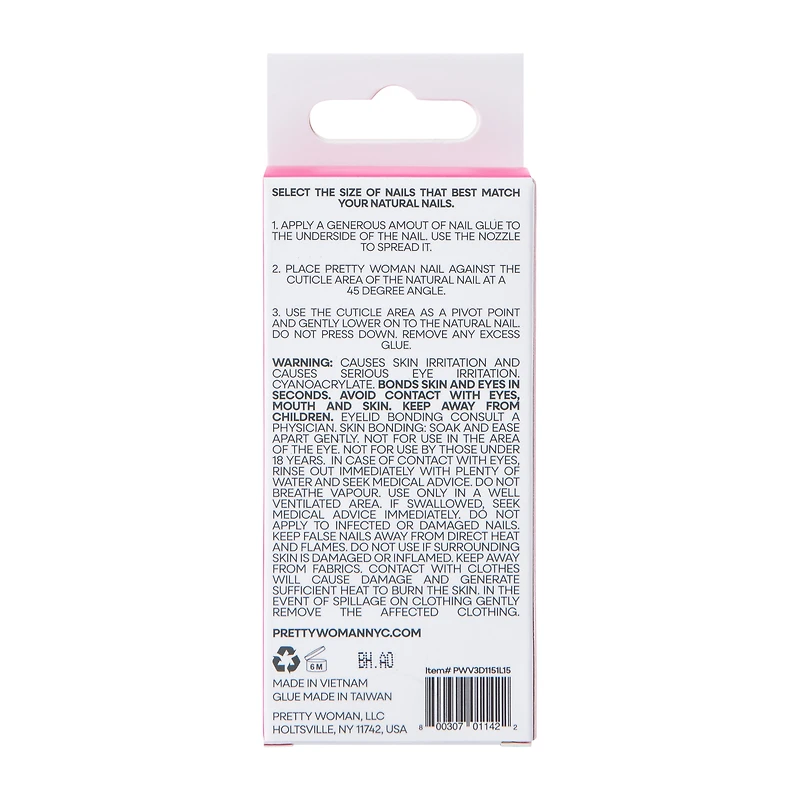 Pretty Woman French Faux Nails Set 24-Count