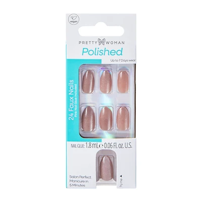 Pretty Woman Polished Faux Nails Set 24-Count