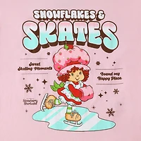Kids Strawberry Shortcake™ Snowflakes & Skates Graphic Tee