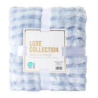 Luxe Collection Ripple Fur Throw 50inx60in