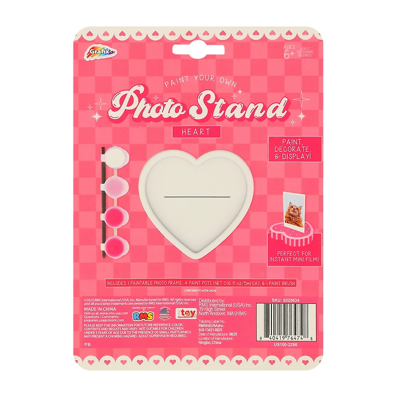 Valentine's Paint Your Own Photo Stand Set