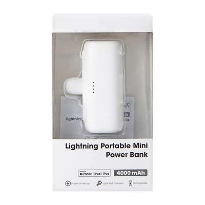 Lightning Portable Mini Power Bank 4000mAh