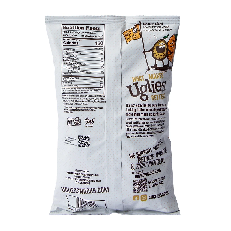 Uglies® Hot Honey Flavored Sweet Potato Chips 5.5oz