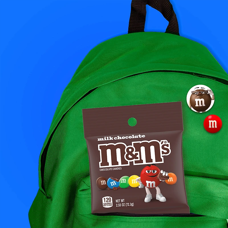 M&M'S Milk Chocolate Candy Peg Bag, 2.55 oz