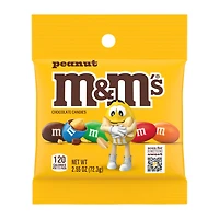 M&M'S Peanut Milk Chocolate Candy, 2.55 oz Bag