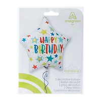 INFLATED Happy Birthday Star Standard Decorative Balloon