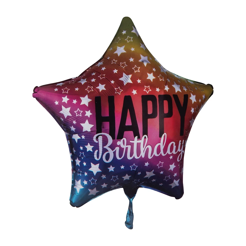 INFLATED Happy Birthday Star Party Balloon