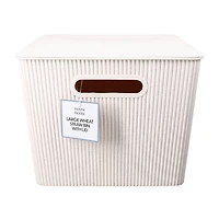 Large Wheat Straw Bin With Lid