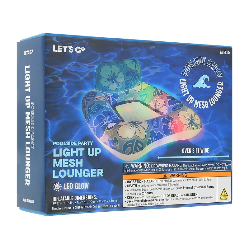 Poolside Party Light Up Mesh Lounger