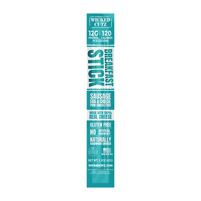 Wicked Cutz Sausage Egg & Cheese Pork Snack Stick 1.5oz