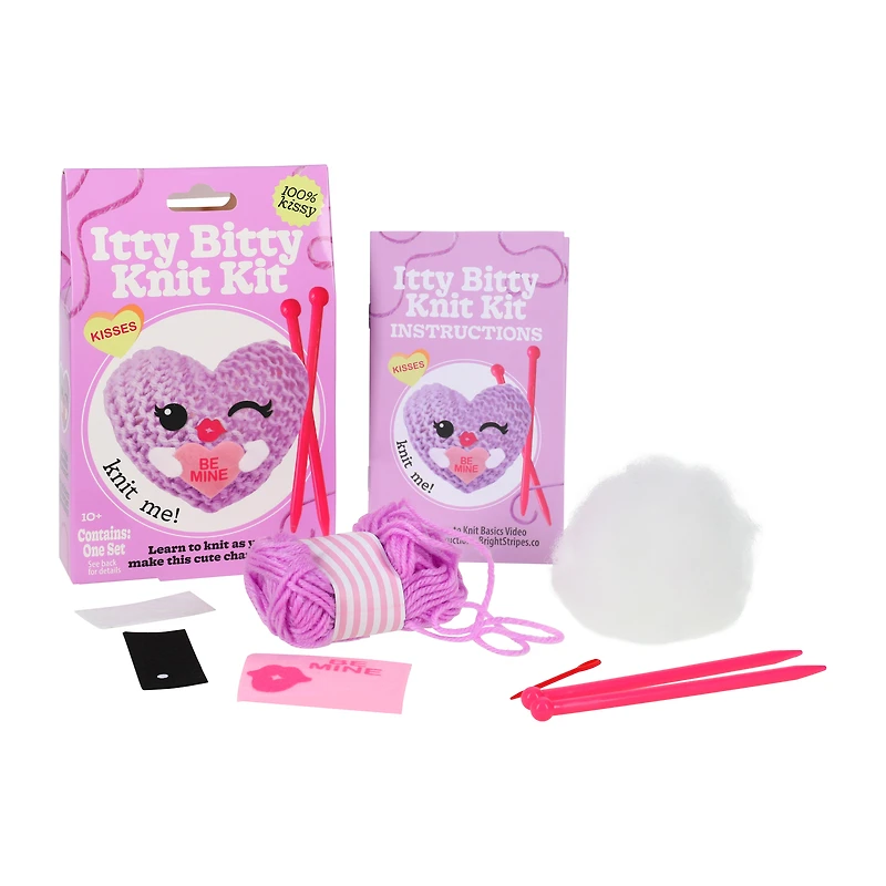 Valentine's Itty Bitty Knit Kit Set