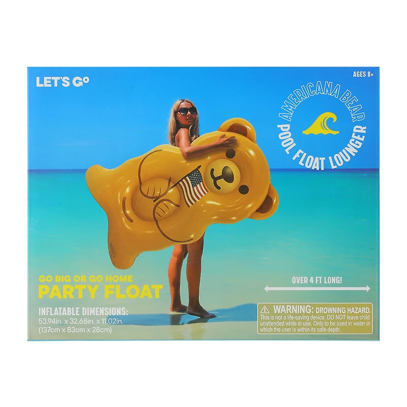 Party Pool American Bear Float Lounger