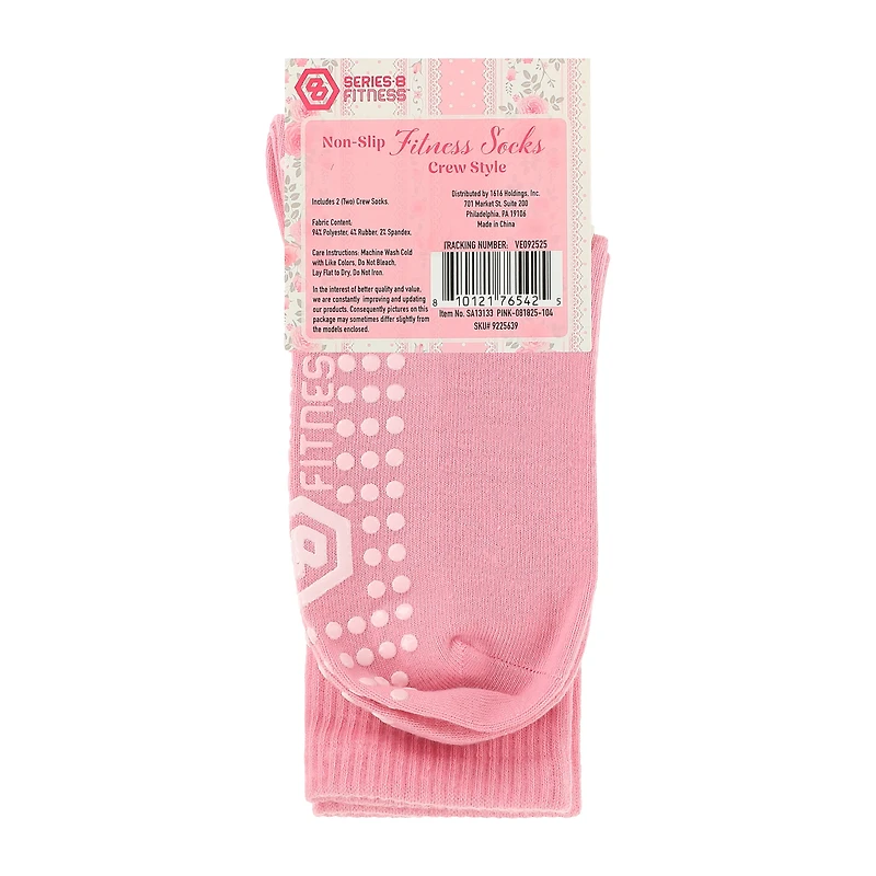 Series-8 Fitness™ Non-Slip Fitness Socks Crew Style