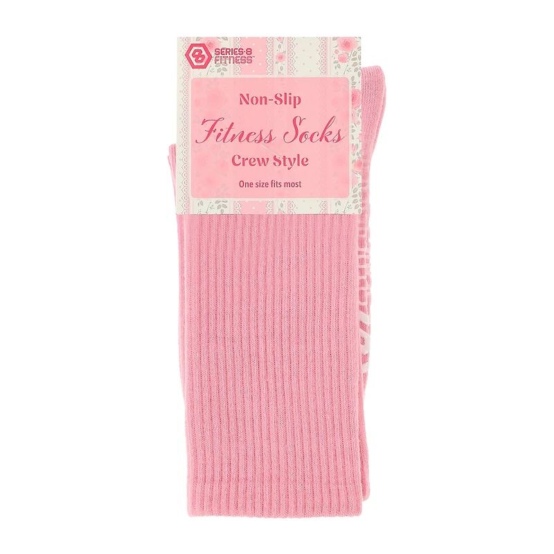 Series-8 Fitness™ Non-Slip Fitness Socks Crew Style