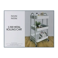 3-Tier Metal Rolling Cart