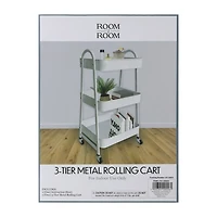 3-Tier Metal Rolling Cart
