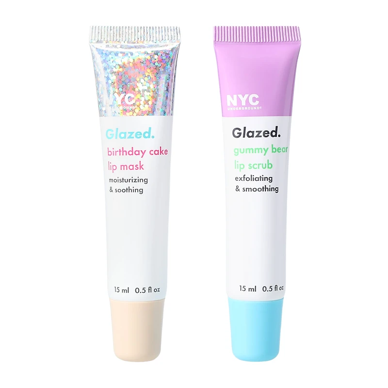 NYC Underground® Glazed Lip Mask & Scrub 2-Pack Set