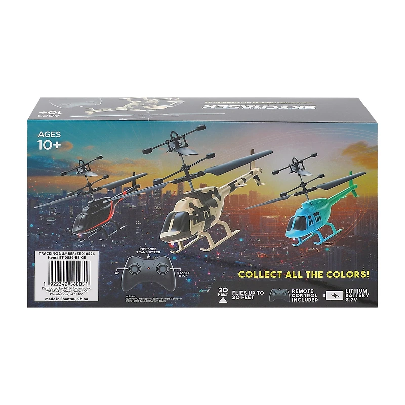 XVB™ Skychaser Remote Control Helicopter With Infrared Sensor Toy