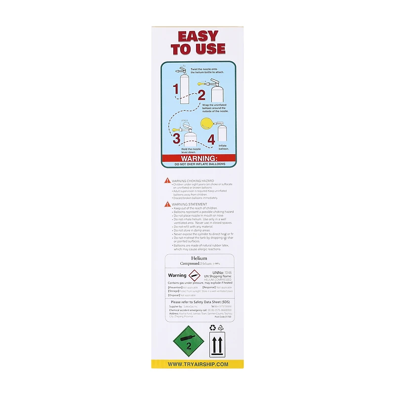 AirShip Portable Helium Tank .95L