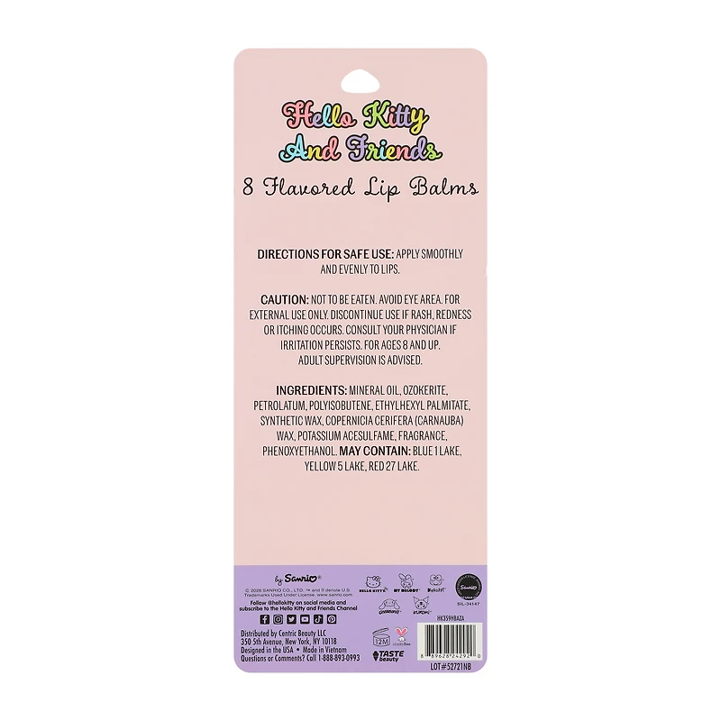 Hello Kitty And Friends® Flavored Lip Balms 8-Pack 0.96oz